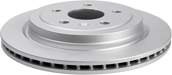 TRQ Rear Brake Rotor Set G Coated Vented Compatible with 2008-2019 Cadillac CTS 2010-2015 Chevrolet Camaro