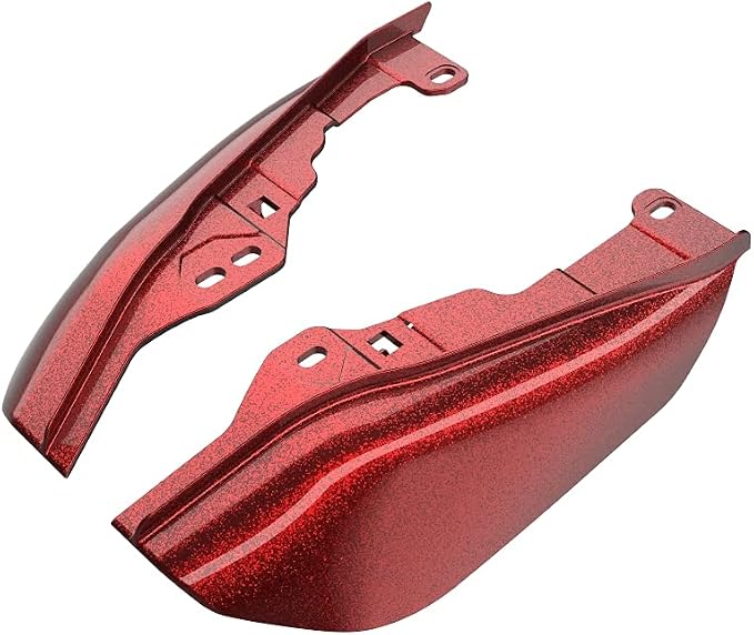 Advanblack 2024 RG Mid Frame Air Deflectors Compatible for Harley Touring Street Glide, Road King, Electra Glide, 2009-2025(Hard Candy Hot Rod Red Flake)