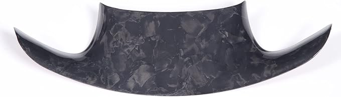 Steering Wheel Cover Trim Real Carbon Fiber 1PCS Compatible with Corvette C7 Z06 Z51 ZR1 Stingray 2014 2015 2016 2017 2018 2019 (Forged Grain Pattern)