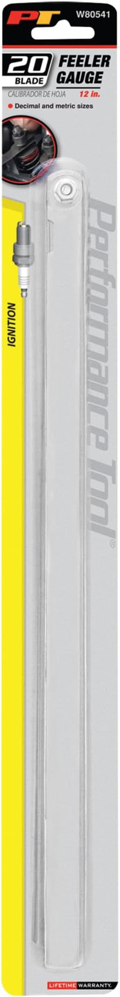 Performance Tool W80541 20-Piece Blade SAE and Metric 12-Inch Extra Long Feeler Blade Set