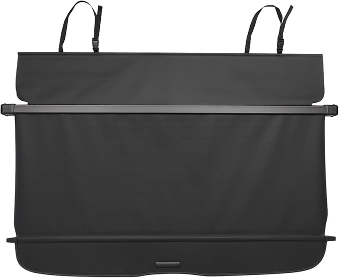 Powerty Retractable Cargo Cover for 2014-2018 Subaru Forester(Manual Tailgate)-Canvas Texture Trunk Cover Privacy Screen Rear Security Shade for Forester Accessories (Not for Electric Tailgate)