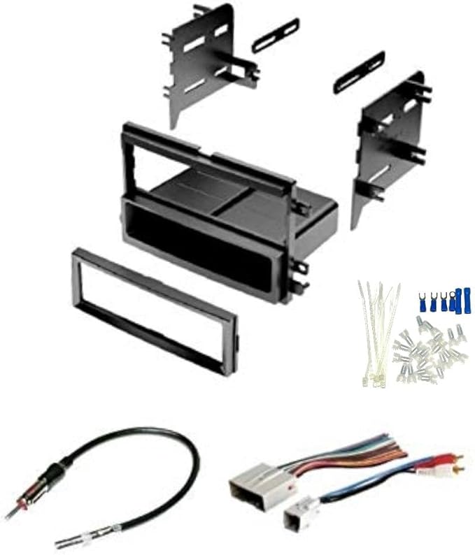 Single DIN Car Stereo Radio Dash Kit, Wire Harness, and Antenna Adapter -Made for Ford: 2004-2008 F-150 (2004 No Heritage), 2005-2010 Super Duty F-250/350/450/550 -Includes Sub Wire