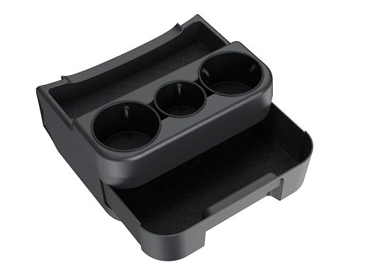 ECOZEN Rear Seat Trash Can for 2015-2020 Chevy Tahoe/Suburban - Rear Center Console Back Seat Trash Can with Three Cup Holder - Garbage Can Bin for 2015-2020 Tahoe Suburban Accessories