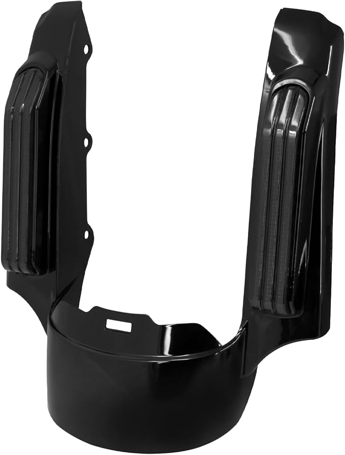 Rear Fender Fascia Extension with LED Running Brake Turn Signal Light Set Fit For Harley Touring Electrac Glide Road King Road Glide Street Glide 2014-2023(Black Lens)