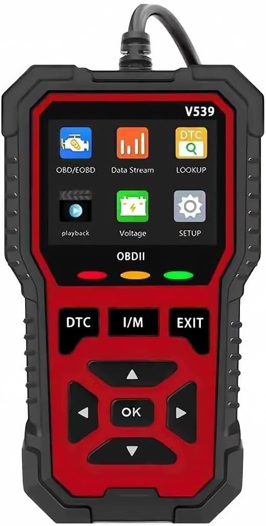 Upgraded Version of V519, V539 OBD2 Scanner, USB Powered Car Fault Code Reader, Engine Diagnosis Tool for OBD II Protocol Vehicles Since 1996, I/M Readiness, Battery Voltage Test