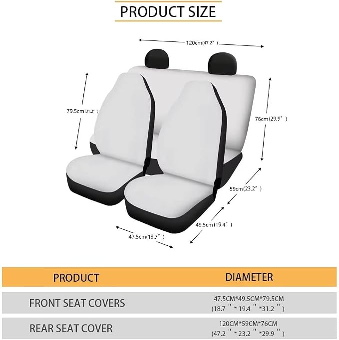 Mumeson Bright Leopard Skin Design Car Seat Covers Set with Steering Wheel Cover, Seat Belt Shoulder Pads,Car Armrest Cushion of Car Full Set of 8 Pieces Auto Interior Protector Set for Womens