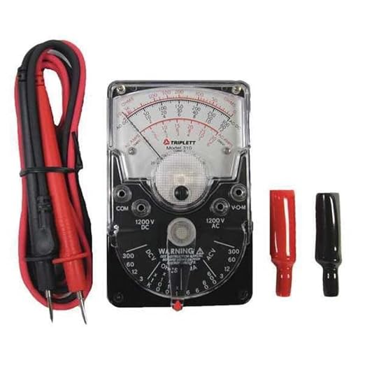 Triplett 3018 Model 310 Hand-Sized Analog Multimeter - AC/DC Voltage, DC Current, Resistance, White