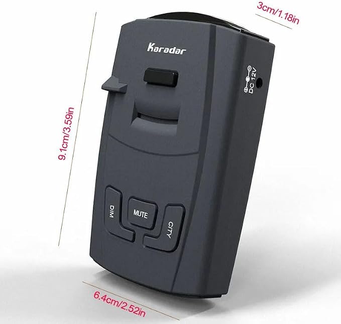 KARADAR S360 Radar Detector X/K/Ka Band Detection Low False Alert with City/Highway Mode LaserEye Front Rear Detection for car FCC Certified for North America