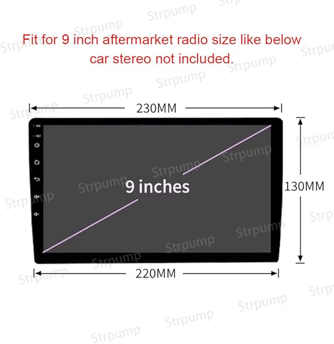 9'' for 1998-2000 Honda Civic RHD Car Radio Stereo Audio Frame Fascia Bezel Trim Kit