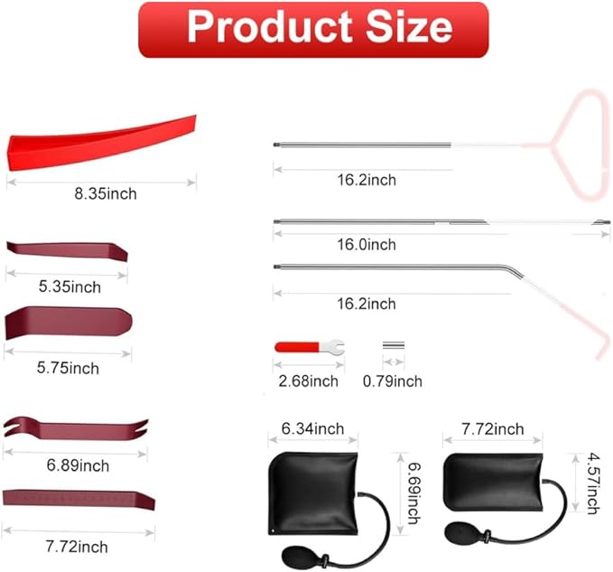 18pcs Professional Kit with Air Wedge Pump