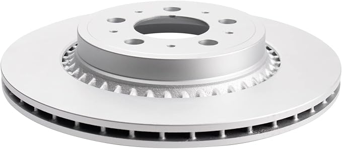 TRQ Rear Brake Rotor Set G Coated Vented Compatible with 2003-2014 Volvo XC90