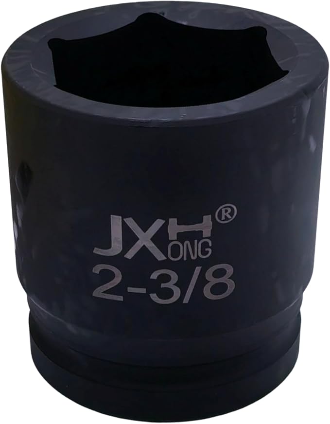 1-1/2" Drive Impact Socket, 6-Point, Heat Treated Cr-Mo Steel – Heavy Duty for Hydraulic Impact Wrench (2-3/8")
