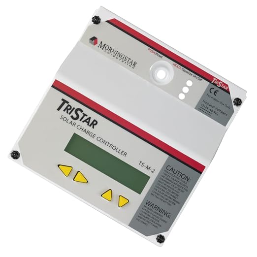 Morningstar Tristar Digital Meter-2 (TS-M-2) - for Tristar PWM and Tristar MPPT Solar Charge Controllers - Displays System Info, Logged Data, Bar Graphs, Alarms & Faults Troubleshooting - 5 Languages