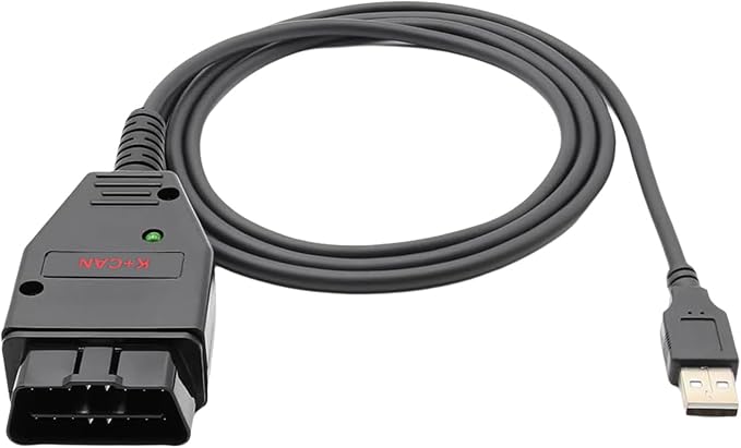OBD2 Cable for V A G K+CAN Commander v1.4 Diagnostic Scanner Tool,Compatible with V-W/Audi/Skoda/Seat Vehicles,Fit for ECU Programming Tool OBDII Code Reader
