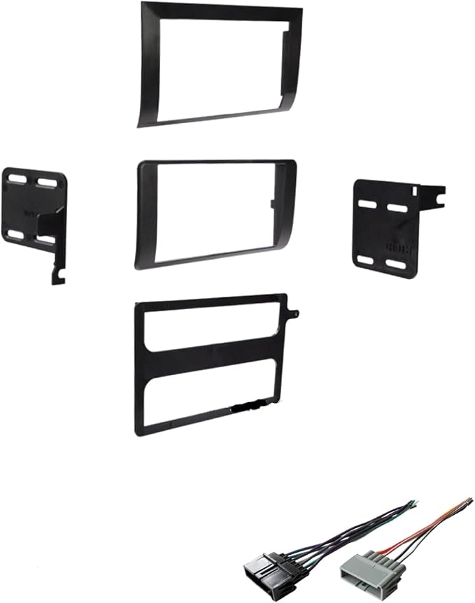 Double Din Car Stereo Dash Mount Install Kit Combo -Made for Dodge: No Factory External Amp Vehicles: 1997-2000 Dakota and 1998-2000 Durango