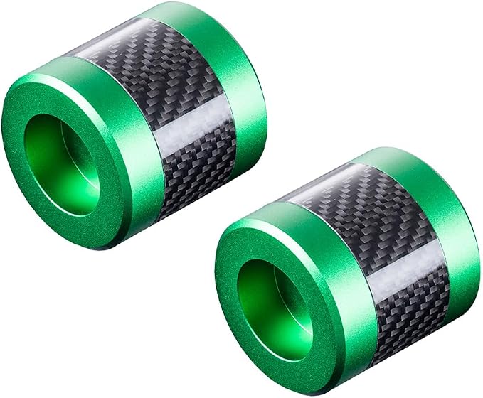 Advanblack Protek Machined CNC Alumium with Carbon Fiber Inlay Crash Bar Slider (Green CNC w/Carbon Inlay)