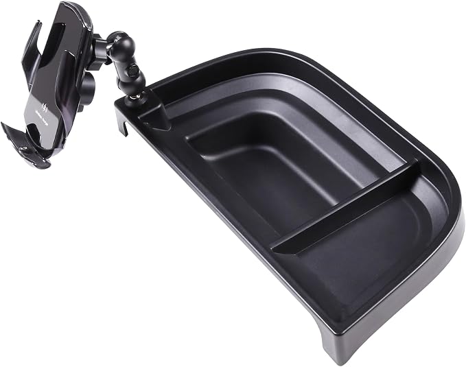 Aunginsy Center Console Dash Storage Tray Compatible with Ford Maverick 2022 2023 2024 Dashboard Multi-Functional Phone Holder Storage Box Organizer Tray Insert with Mobile Phone Mount Accessories
