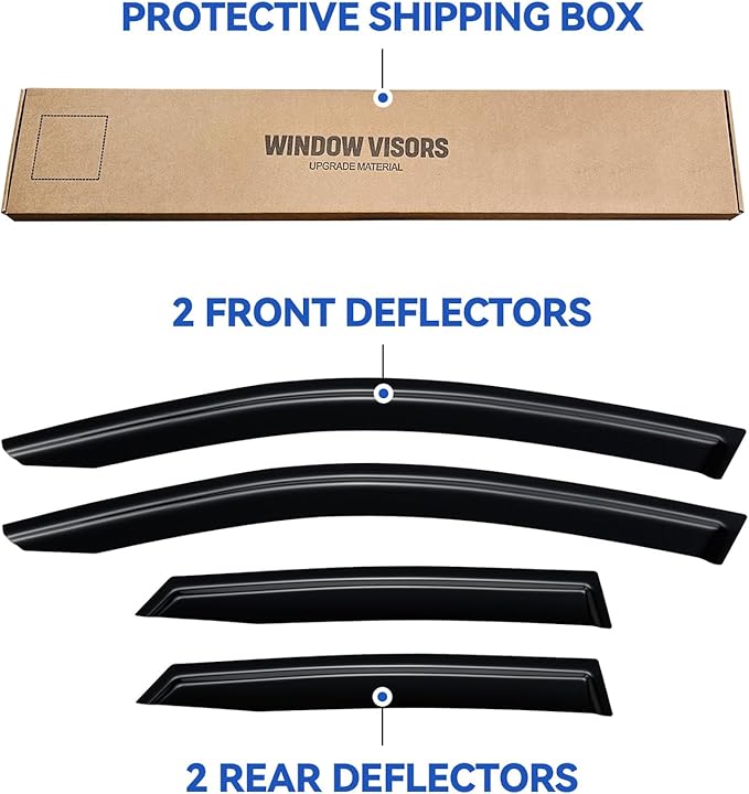 Window Visors Rain Guards for 2020-2026 Mazda CX-30, Out-Channel Window Vent Wind Deflectors Visors Shades for 20-25 Mazda CX30 2.5 S Select Sport Preferred Premium Turbo