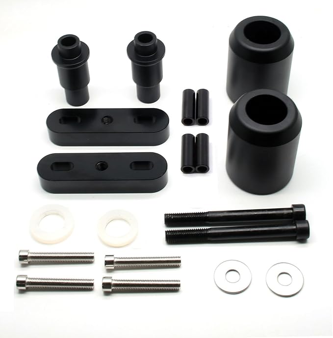 MZS Motorcycle Frame Sliders, Falling Anti Crash Protector Guards Fall Protection No Cut Kits Black Compatible with 401 Models 2018-2023