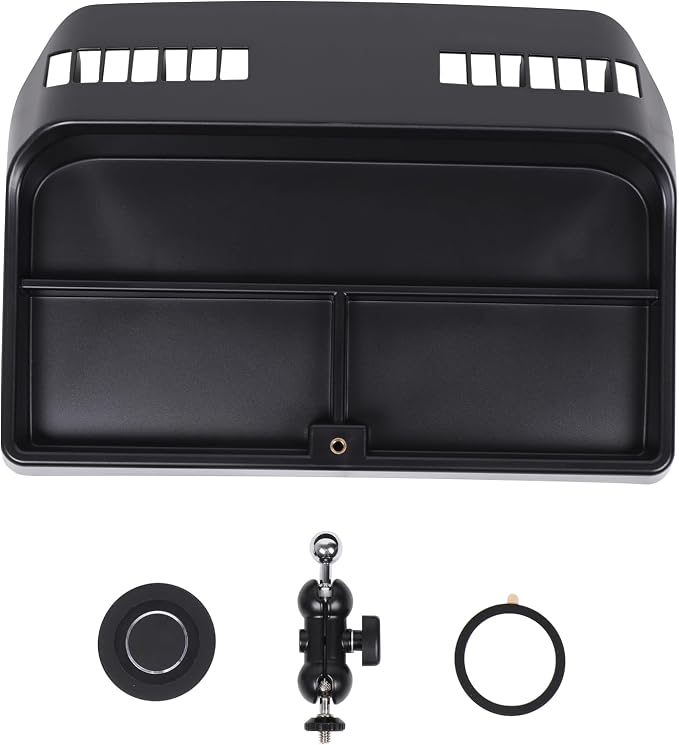 Aunginsy Center Console Dash Storage Tray with Magnetic Suction Phone Holder Compatible with Hummer H3 2005-2009, Dashboard Multi-Functional Mobile Phone Mount Storage Box Organizer Tray Accessories