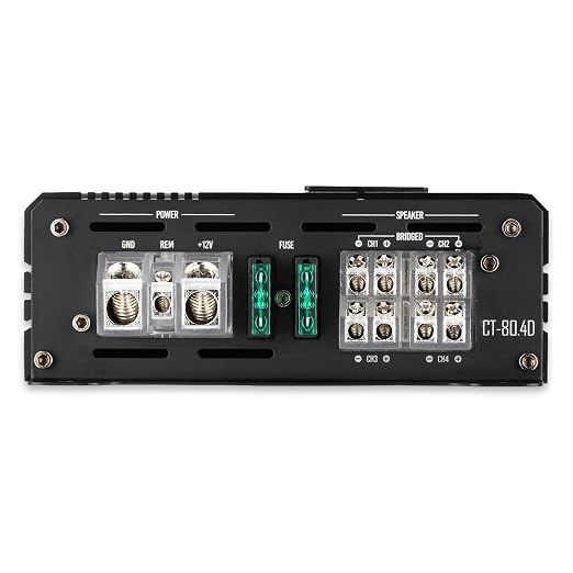 CT Sounds CT-80.4D Full-Range Class D 4 Channel Car Audio Amplifier, 480 Watts RMS