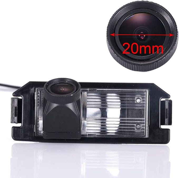 HD 20mm Lens IP68 License Plate Light Rear View Reversing Camera Compatible with Hyundai I30 Veloster i20 i10 Solaris(Verna)/Genesis Coupe/Kia Soul kia ceed/picanto/NIRO/ROHENS Coupe Tiburon/ K2 Rio