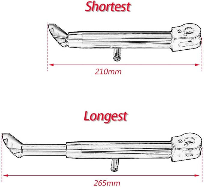 Motobiker Adjustable Kickstand Side Stand For Compatible With Honda CBR600RR 2003-2012, CBR1000RR 2004-2007