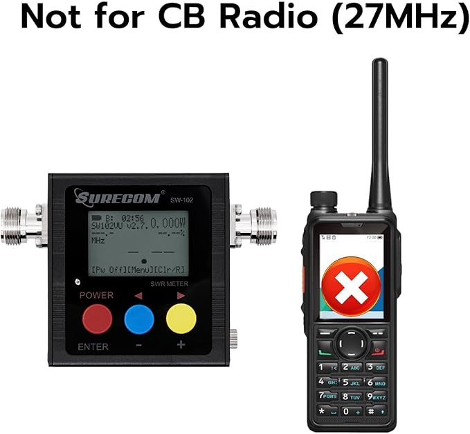 Mcbazel Surecom SW-102 Digital VHF/UHF 125-525Mhz Antenna Power & SWR Meter