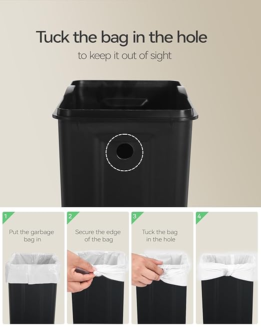 Nunsino Small Bathroom Trash Can with 15 Garbage Bags,2.6 Gallon Stainless Steel Garbage Can with Lid Soft Close,Small Trash Bin for Bathroom,Kitchen,Home Office,Silver