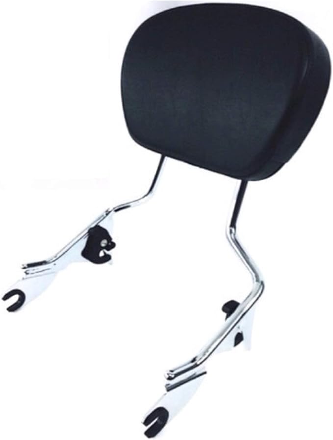 Detachable Tall Chrome Sissy Bar Backrest Rear Upright & Passenger Pad Harley Street Glide Road King H-D # 52627 09A HD 52886-98D Standard Height Detachables Quick Release Touring 2014-2025 CVO Bagger