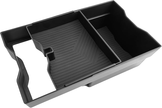 BIBIBO Double Layer for 2026 Toyota RAV4 Center Console Organizer 2026 RAV4 (LE, SE, XLE Premium,Woodland,XSE,Limited) Console Inser Tray Sliding ABS
