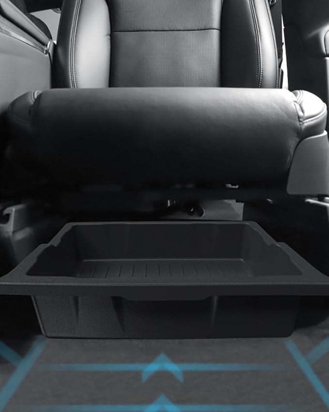 2 Pack For Tesla Model X 2017-2025 Front/Back Under Seat Storage Organizer,TPE Waterproof Underseat Bin Trash Storage Can for Tesla Model X accessories
