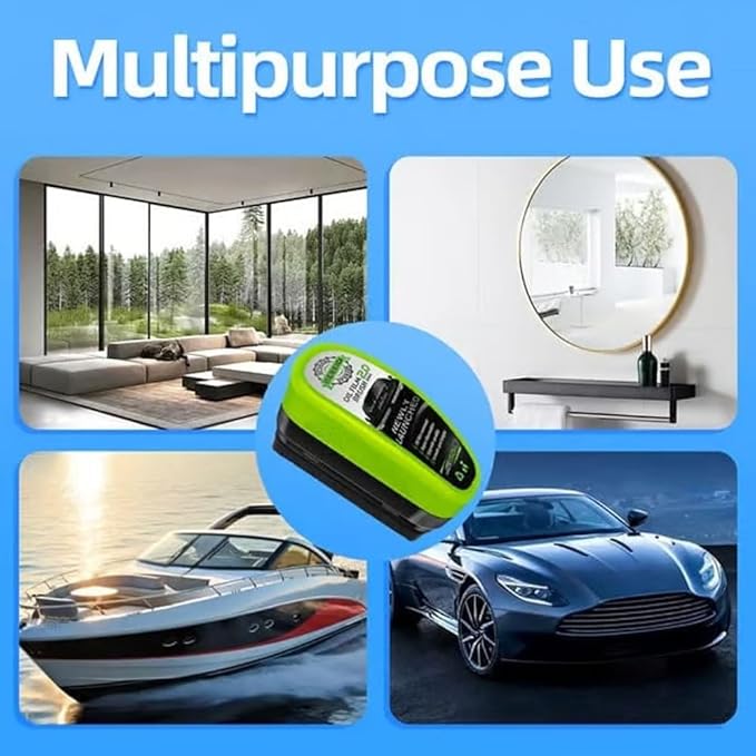 Clear Vision Glass Cleaner - 2 Set Clear Vision Windshield Cleaner, Automotive Oil Film Cleaning Brush for Car Windows, Upgrade 2.0 Reusable Oil-Free Car Glass Brushes