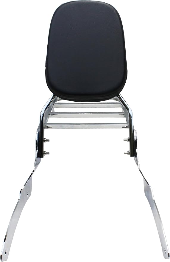 YHMOTO Motorcycle Sissy Bar Backrest with Luggage Rack For Yamaha VStar 650 400 DS650 Classic DS400 V star 1996-2017 (Chrome- for 650 Classic)