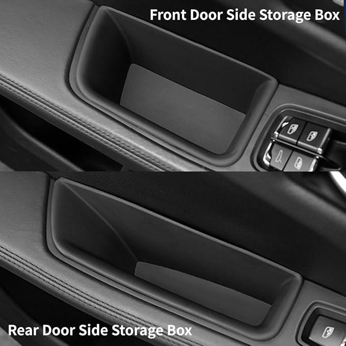 4PCS Car Door Side Organizer Tray for Porsche Macan Accessories 2014-2026, Front Rear Door Side Insert Storage Box for Phone, Keys, Cards, Car Accessories Interior (Red for Ma-can 2014-2026)