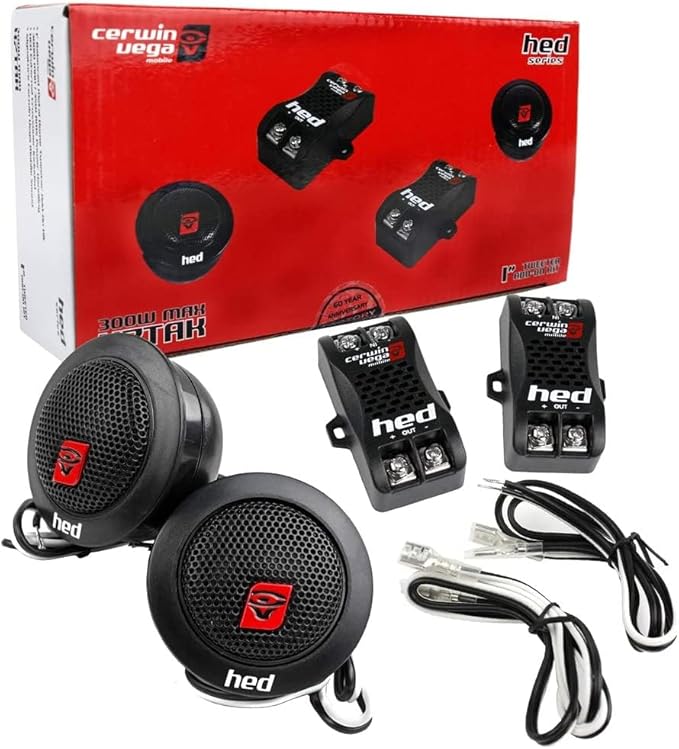 Cerwin-Vega H7TAK 1" 300W Max / 35W RMS Tweeter add-on Kit Set Black