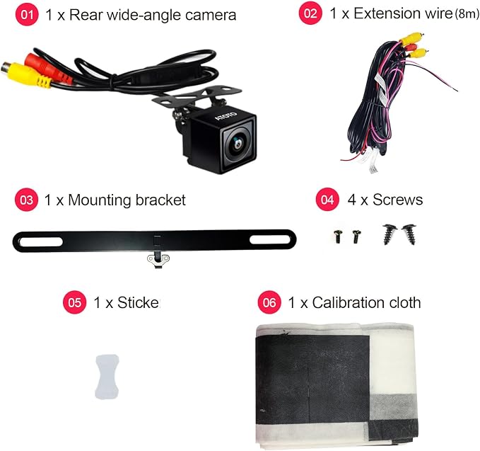 ATOTO AC-HD03LR 720P Rearview Backup Camera (180° Wide-Angle), for ATOTO A6PF/PL/PP,S8 Models(Not for S8 MS/UN/PN/GEN4),VSV (Virtual Surround-View) Parking,LRV (Live Rear-View),Night Vision&Waterproof