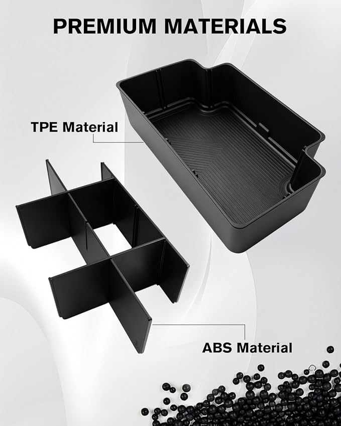 for 2022-2026 Silverado & Sierra 1500/2024-2026 Silverado & Sierra 2500HD/3500HD - Full Console w/Bucket Seats Only Center Console Lower Armrest Organizer Tray