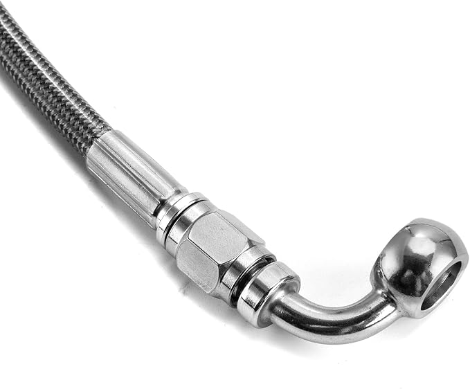 Mofun 57" Extended Length Hydraulic Front Brake Line Kit Compatible with Harley Touring Road Glide Road King 1999-2007, Fit Street Electra Glide 1996-2007 Non-ABS, Fit 14"-16" Handlebar, Black