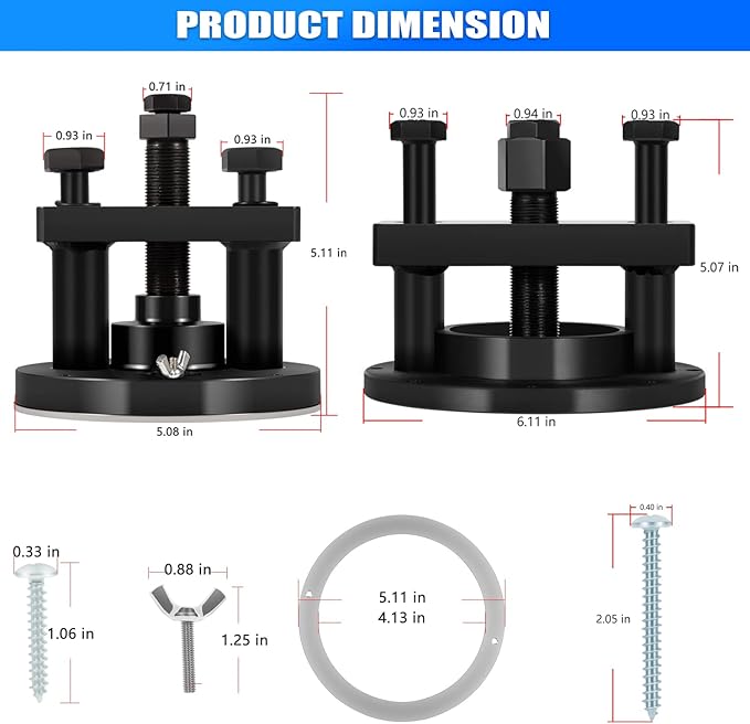 Yoursme Front & Rear Crankshaft Oil Seal Remover and Installer Tool Kit for Detroit Diesel DD13/DD15 Engines Alternative to W541589023300 W541589003400 W470589004300
