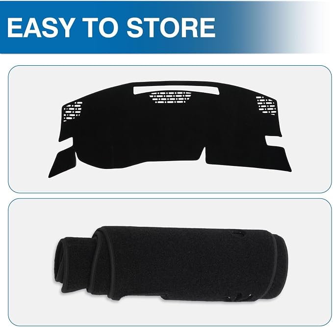 KUST Black Dash Cover for Nissan Murano 2025-2026 Left Hand Drving Dash Carpet Polyester Dashboard Cover Non-Slip Dash Protector Interior Accessories for Murano Custom Fit Dash Mat No Glare