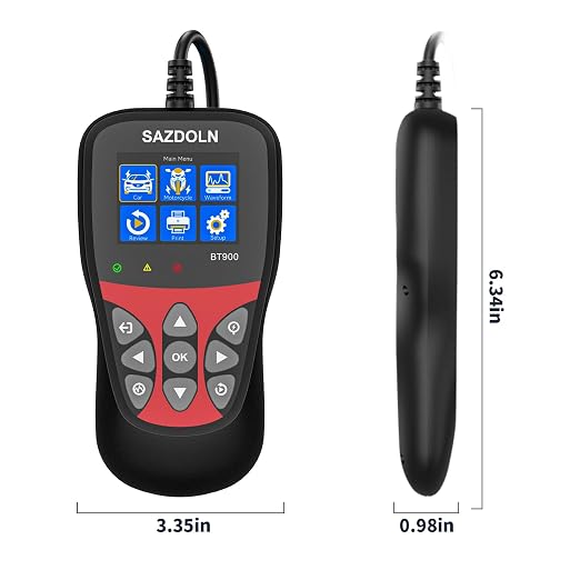 BT900 Car Battery Tester 6V 12V Load Tester, 5-3000 CCA Automotive Alternator Tester Digital Auto Battery Analyzer Charging Cranking System Tester for Car Truck Motorcycle ATV SUV Boat Yacht