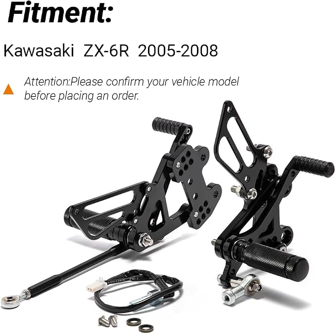 Motorcycle Adjustable Rear Sets Rearsets Foot Pegs for Kawasaki ZX6R ZX 6R 2005-2008 2006 2007