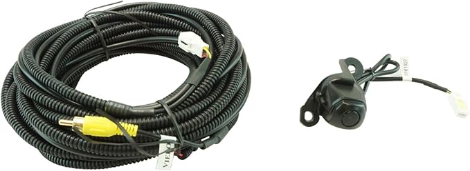 TRQ Rear View Camera Add On Kit w/Wiring Harness & Tailgate Handle Compatible with Toyota