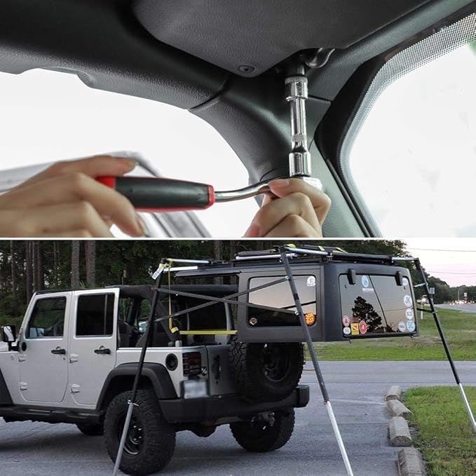 JeCar Socket Wrench Kit Hardtop and Door Removal Torx Set Compatible with Jeep Wrangler 1997-2023 TJ JK JL and Unlimited Sport Sahara Rubicon X