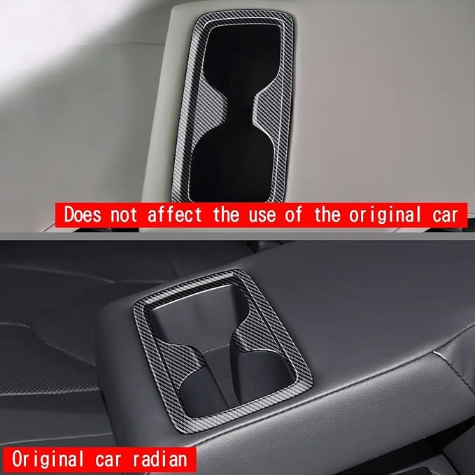Second Row Cup Holder Panel Cover Interior Modifications Compatible with Toyota Grand Highlander 2024 2025 2026 Fit for 2024-2026 Grand Highlander ABS Accessories(Wood Grain)