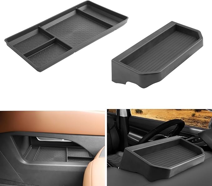 LUWU for 2025 Pathfinder Center Console Tray Set 2022 2023 2024 2025 Nissan Pathfinder SL/Platinum/Rock Creek Accessories Dashboard Storage Tray Lower Center Console Organizer 2-Pack