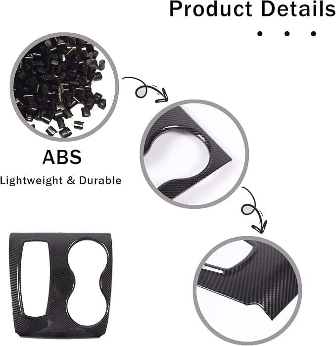 for Honda Pilot 2016-2022/ Ridgeline 2020-2023/ Passport 2019-2023 Center Console Organizer Tray & Gear Shift Panel Cover Trim