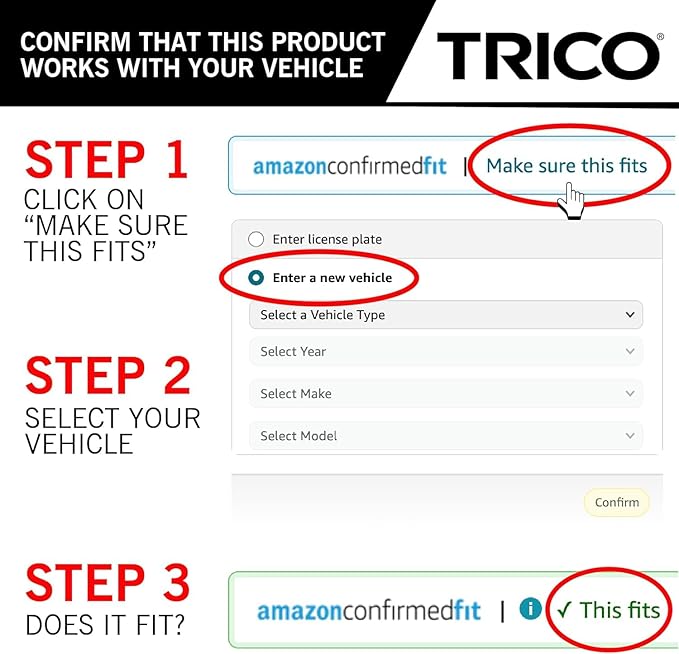 TRICO Gold 18" + 18" Premium Automotive Replacement Windshield Wiper Blades (Set of 2), Passenger and Driver Side All-Weather Beam Wiper Blades for Select Vehicle Models
