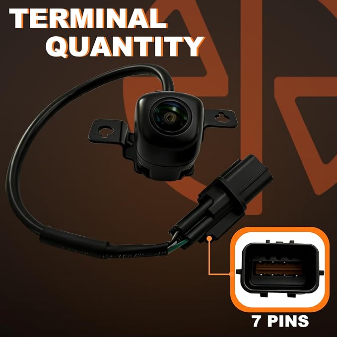 Rear Backup Reverse Camera for (2017-2018) Hyundai Santa Fe 2.0L L4 Turbocharged / 2.4L L4 957602W640 Adopt Glass Lens, IP86 Water Resistance, Imported Chip 95760-2W640 95760-2W650 957602W650